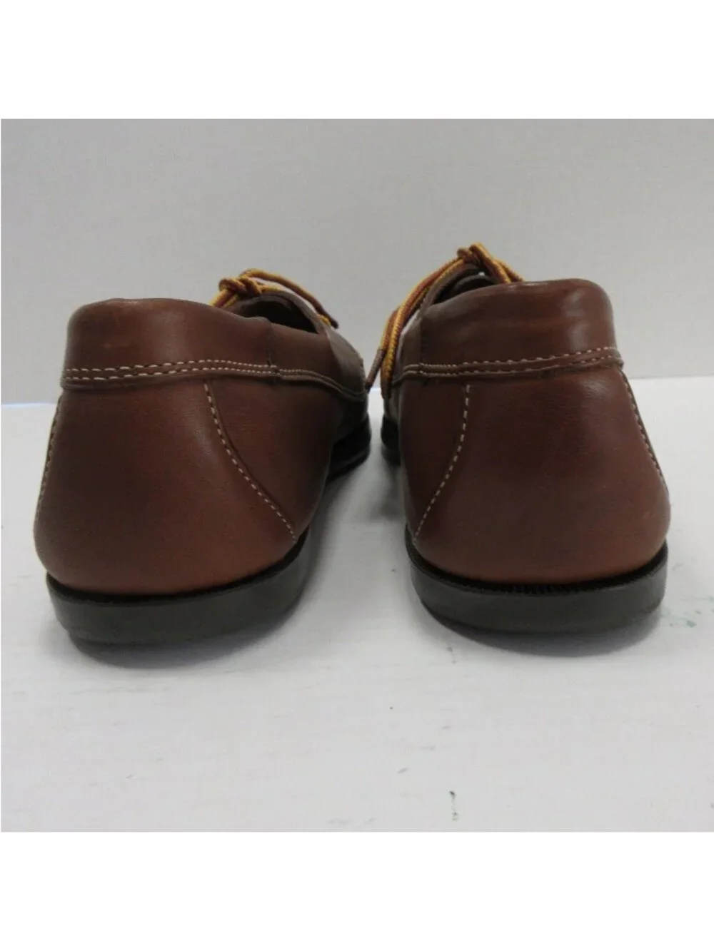 LL Bean Boat Shoes 11.5D Blucher Mocassin Leather Handsewn Lace Up NEW